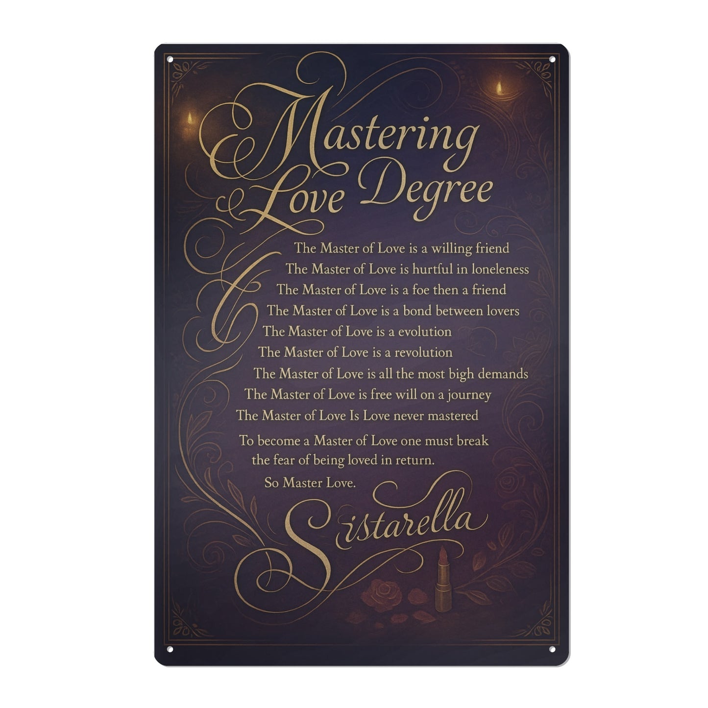"Mastering Love Degree" Wall Modern Artwork for Home Decor'