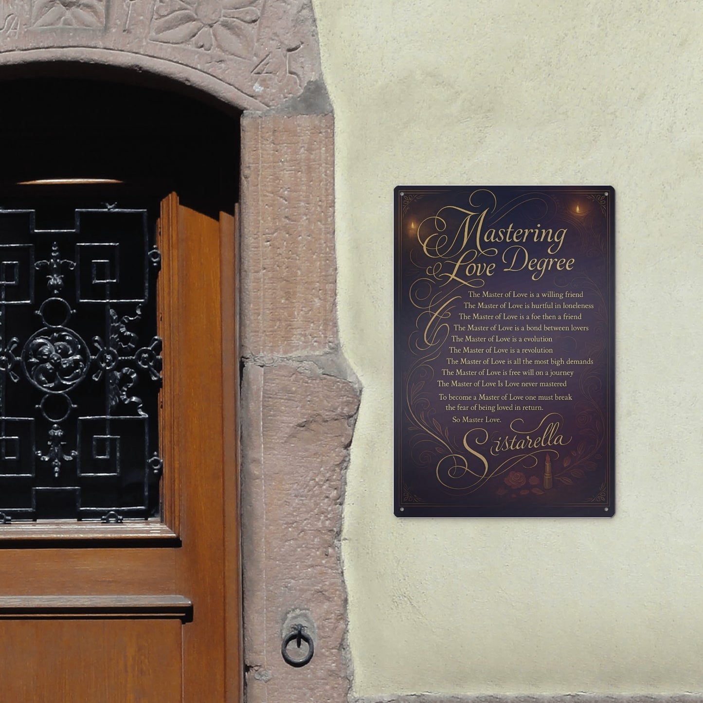 "Mastering Love Degree" Wall Modern Artwork for Home Decor'