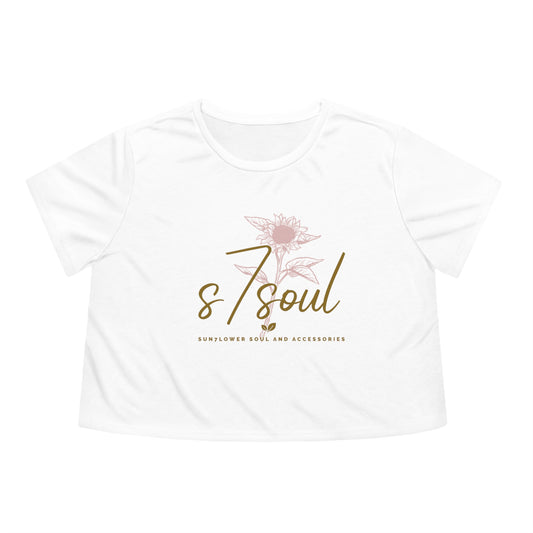 s7soul Women's Flowy Cropped Tee