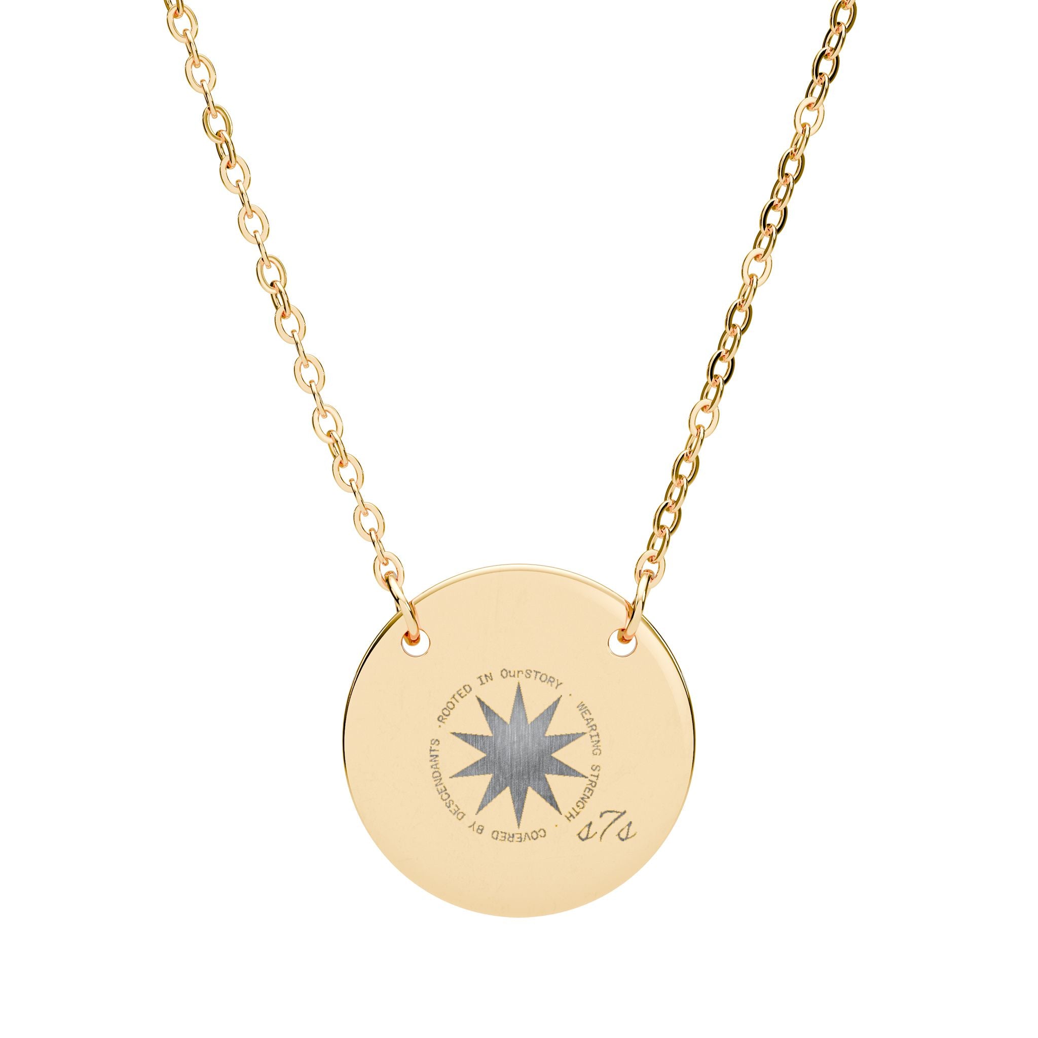 Engraved Circle Pendant Necklace — Personalized Minimalist Jewelry