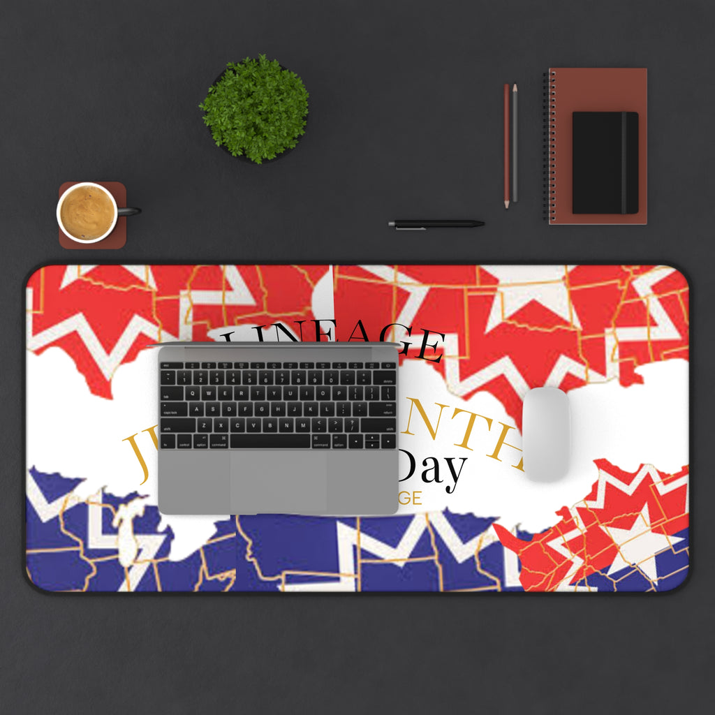 Juneteenth Jubilee Day Desk Mat — Patriotic Heritage Mouse Pad