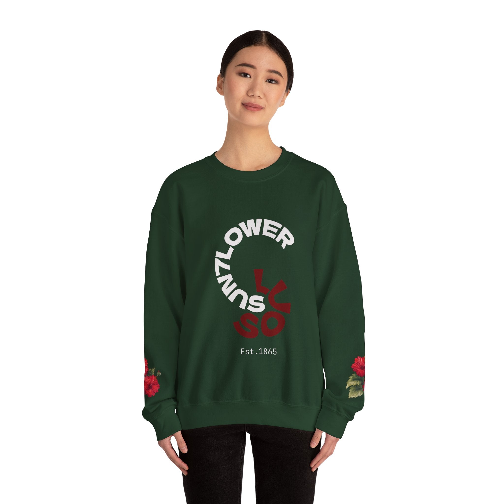 Minimalist 'Luso' Spiral Crewneck Sweatshirt – Modern Casual Pullover