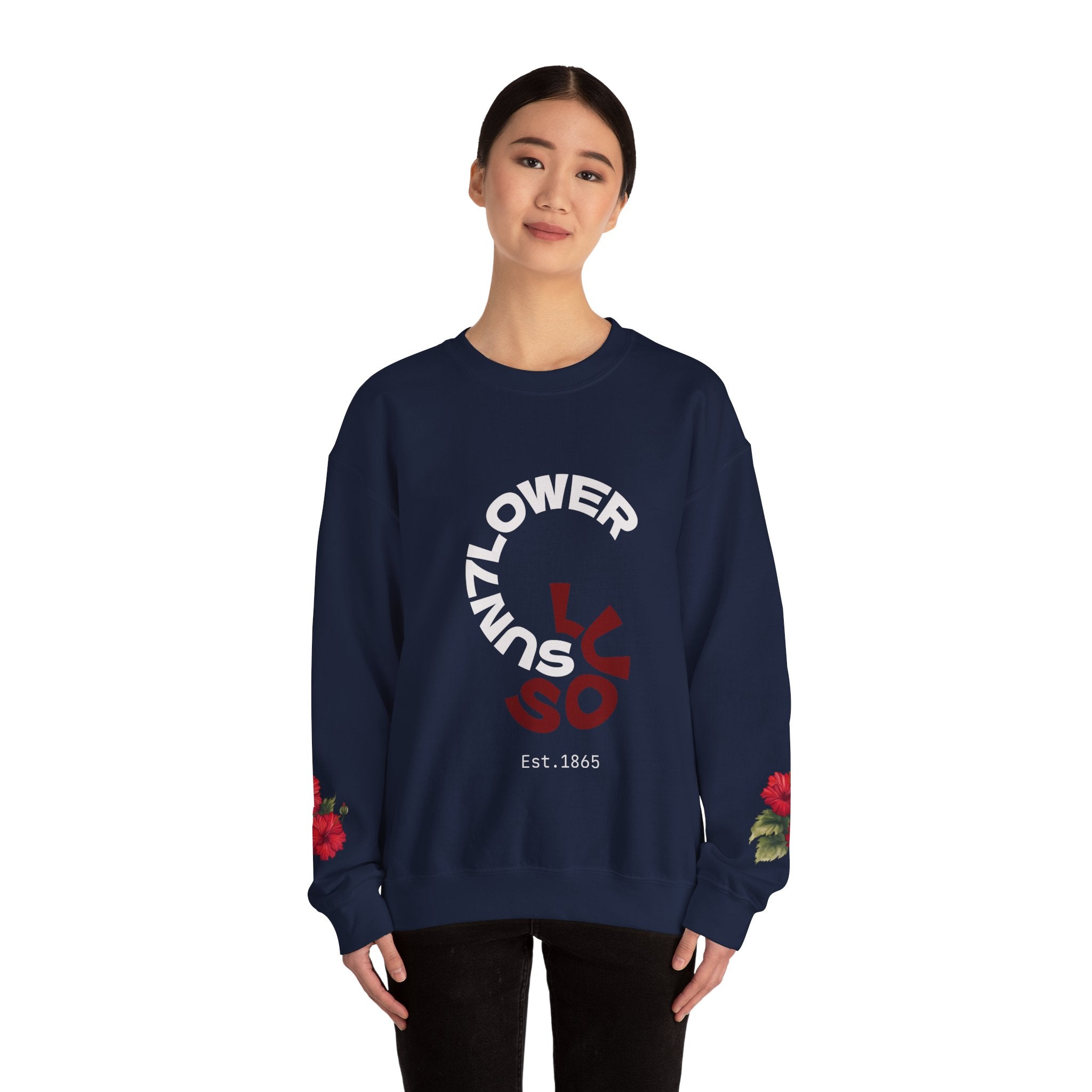 Minimalist 'Luso' Spiral Crewneck Sweatshirt – Modern Casual Pullover