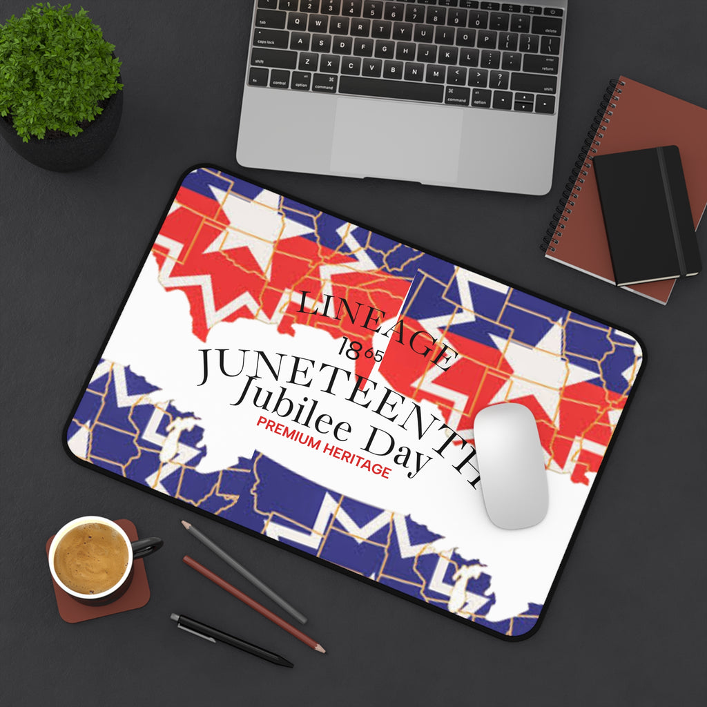 Juneteenth Jubilee Day Desk Mat — Patriotic Heritage Mouse Pad