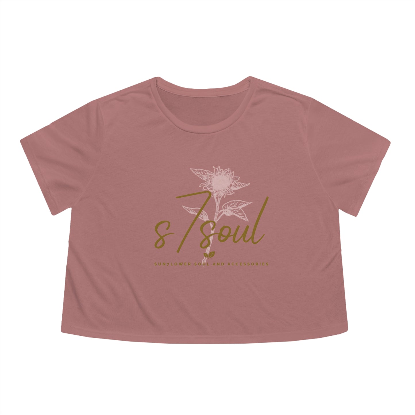 s7soul Women's Flowy Cropped Tee