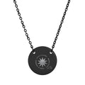Engraved Circle Pendant Necklace — Personalized Minimalist Jewelry