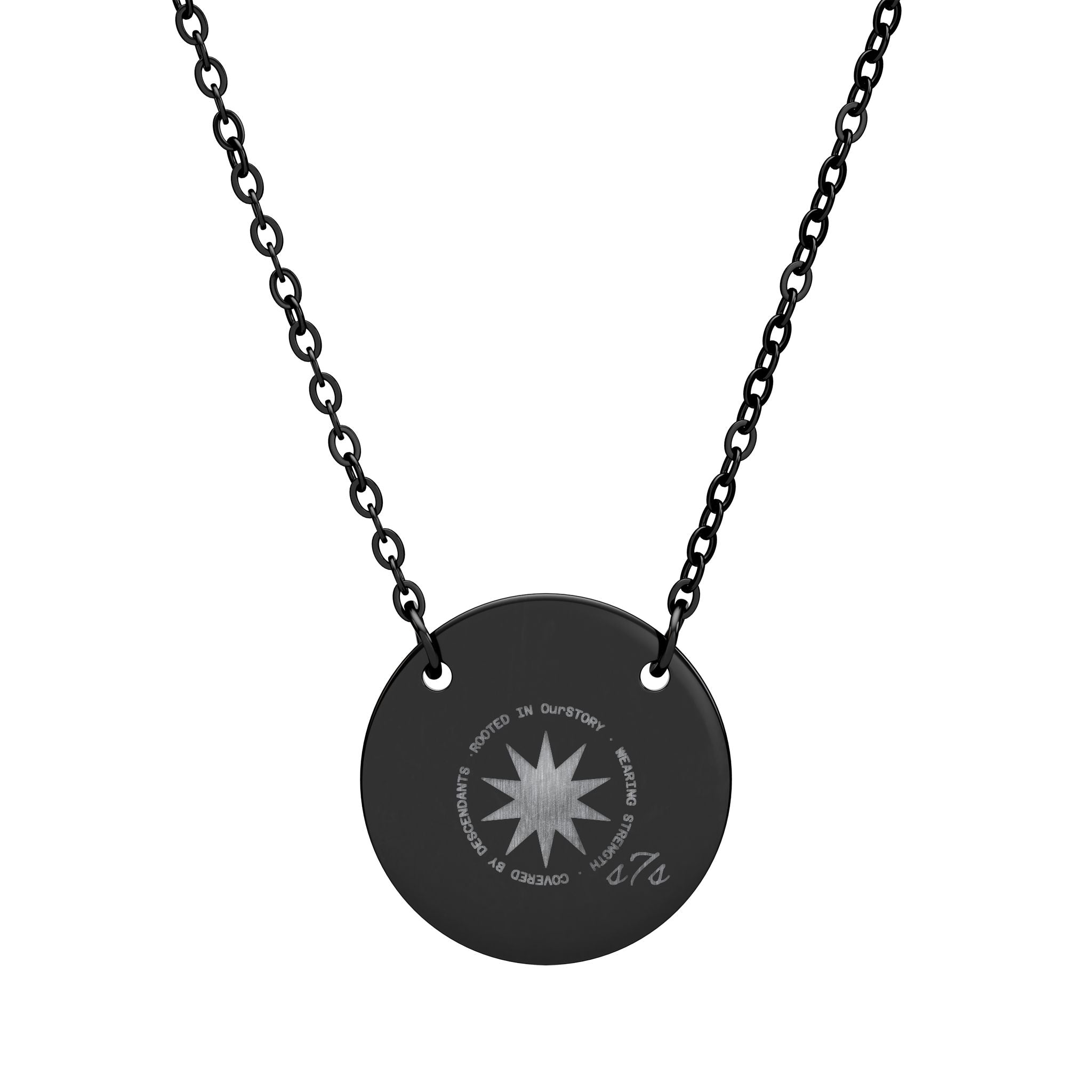 Engraved Circle Pendant Necklace — Personalized Minimalist Jewelry
