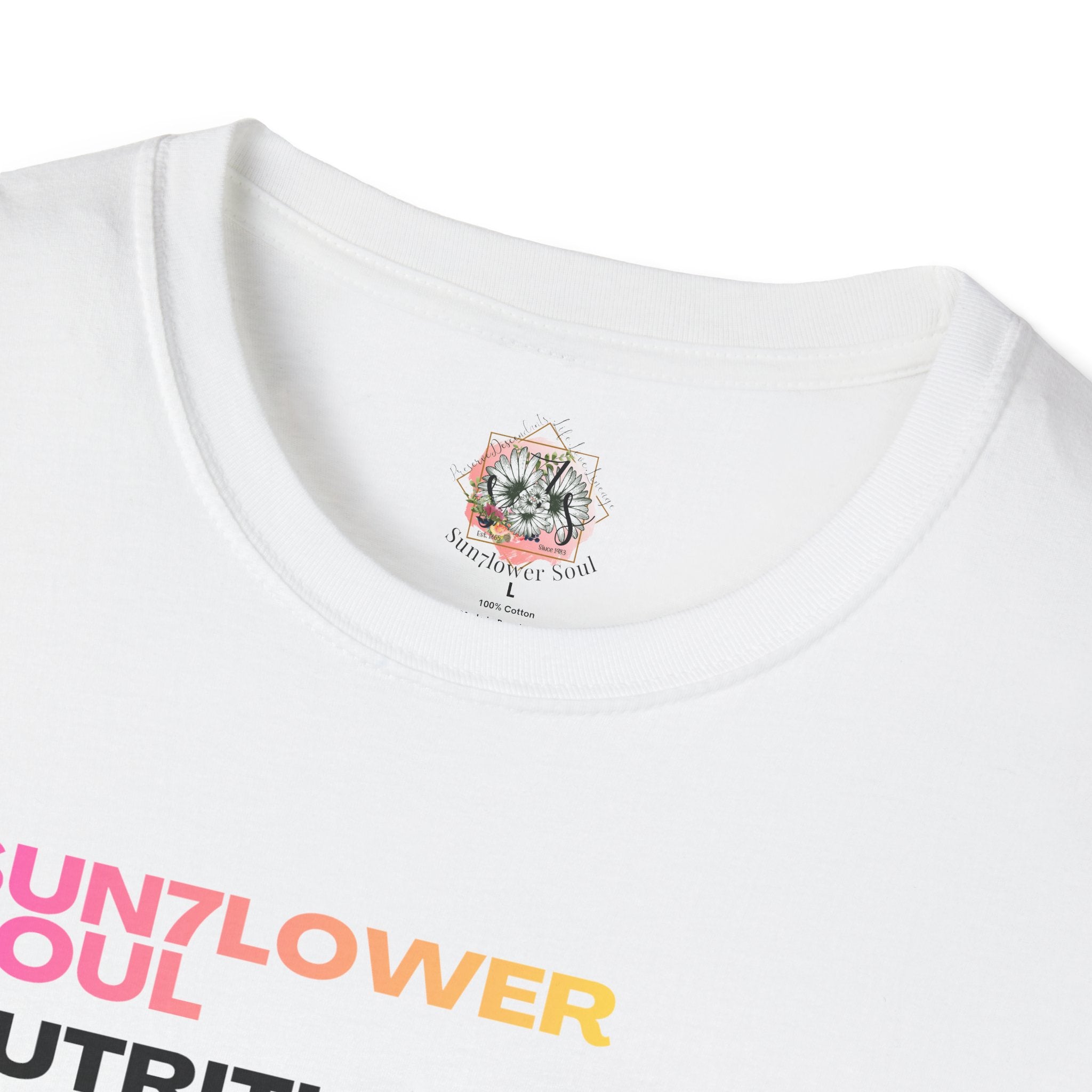 Sunflower Soul Nutrition Facts T-Shirt — Floral Hibiscus Graphic Tee