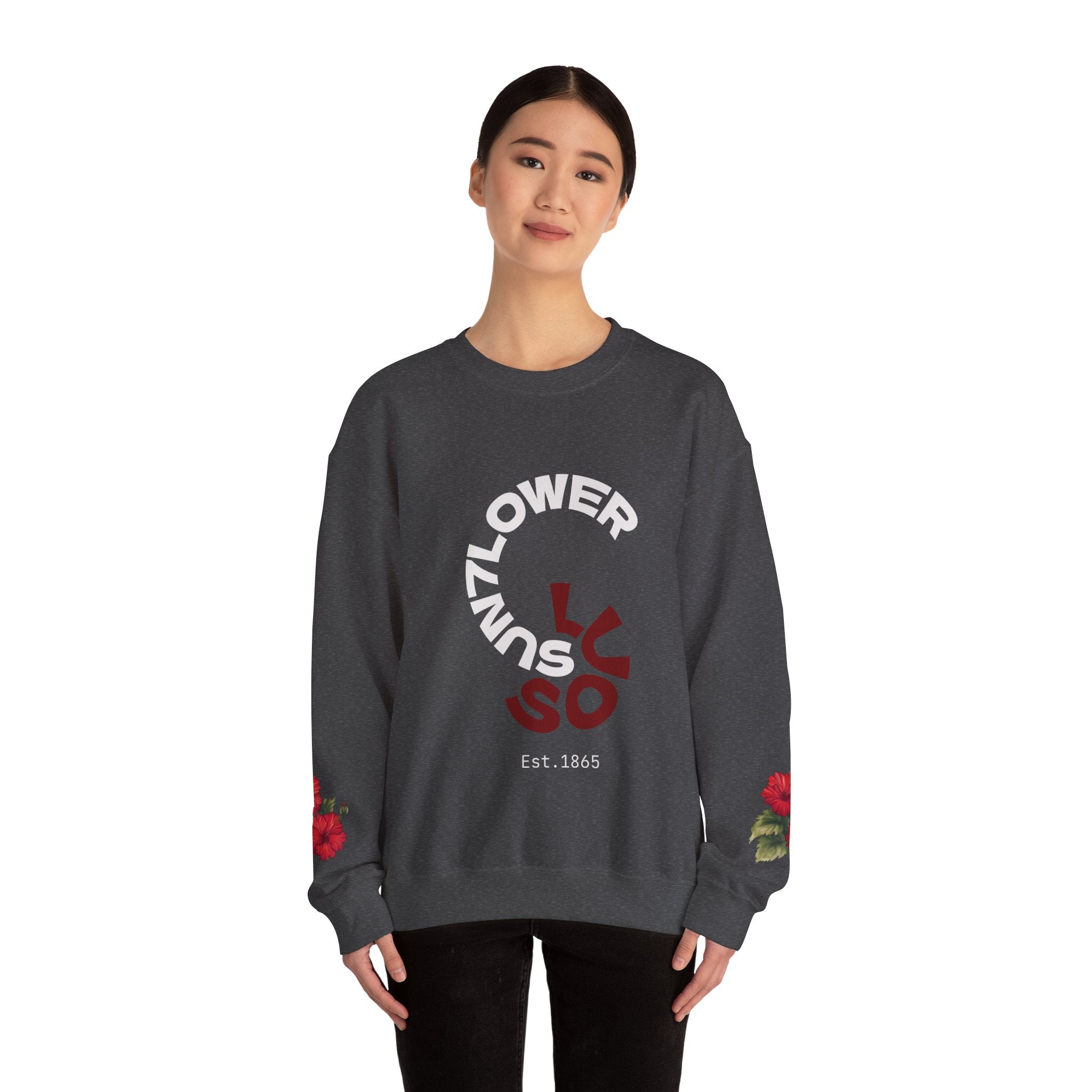 Minimalist 'Luso' Spiral Crewneck Sweatshirt – Modern Casual Pullover