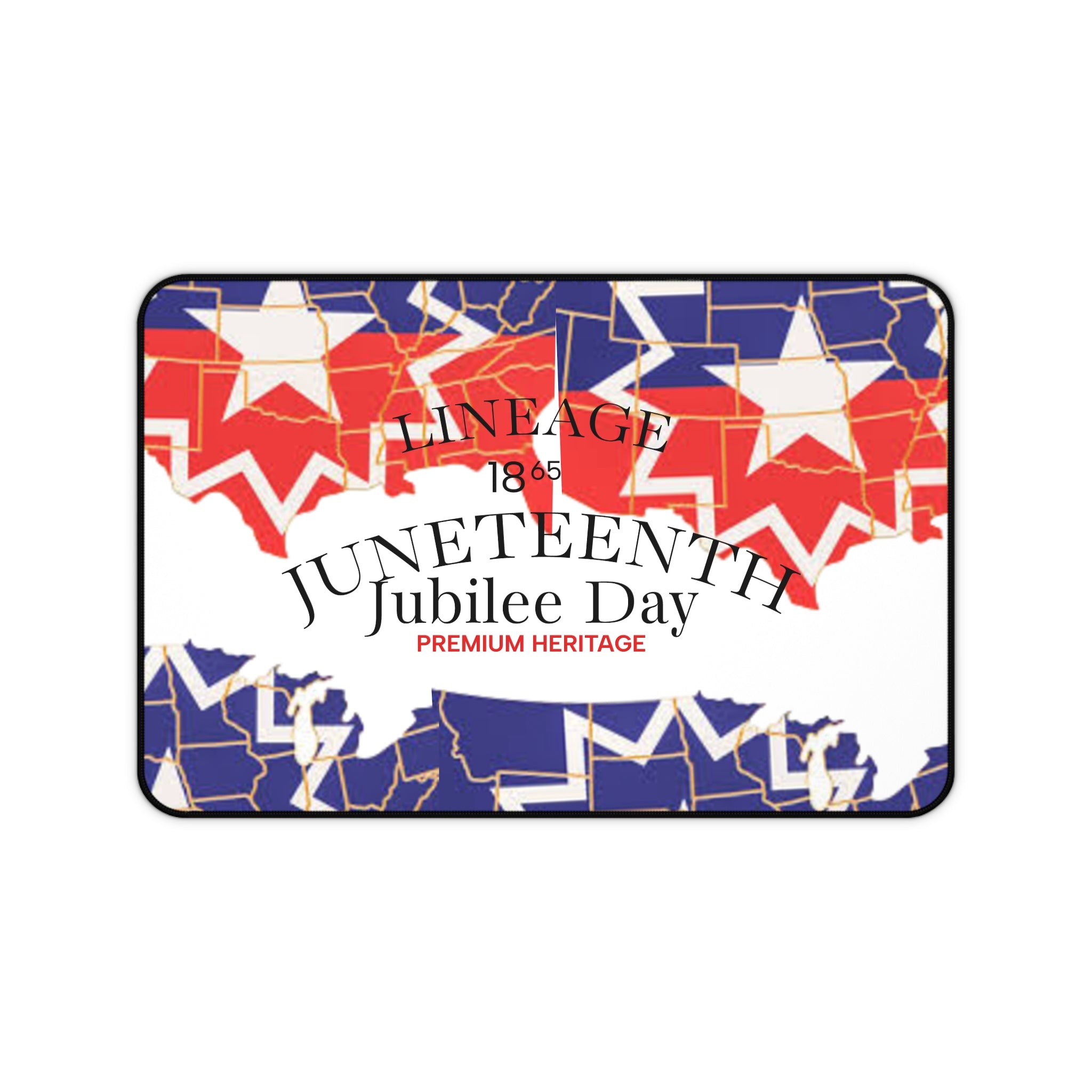 Juneteenth Jubilee Day Desk Mat — Patriotic Heritage Mouse Pad