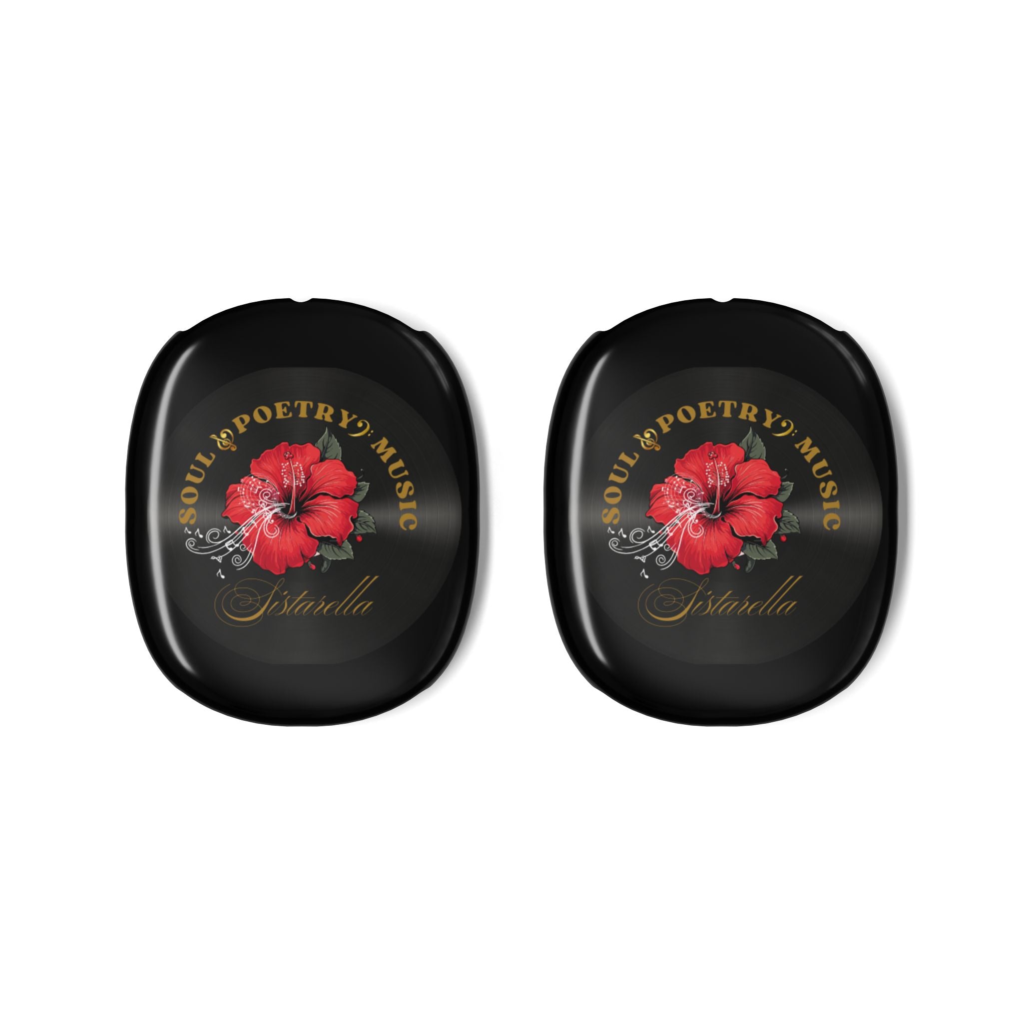 AirPods Max Case — Vintage Floral 'Soul • Poetry • Music' Protective Shell