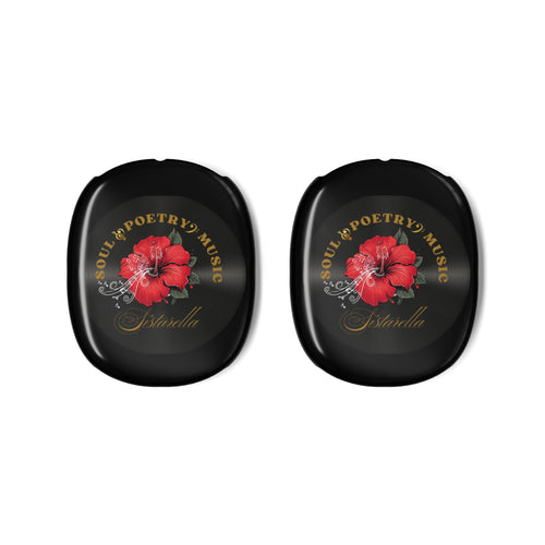 AirPods Max Case — Vintage Floral 'Soul • Poetry • Music' Protective Shell