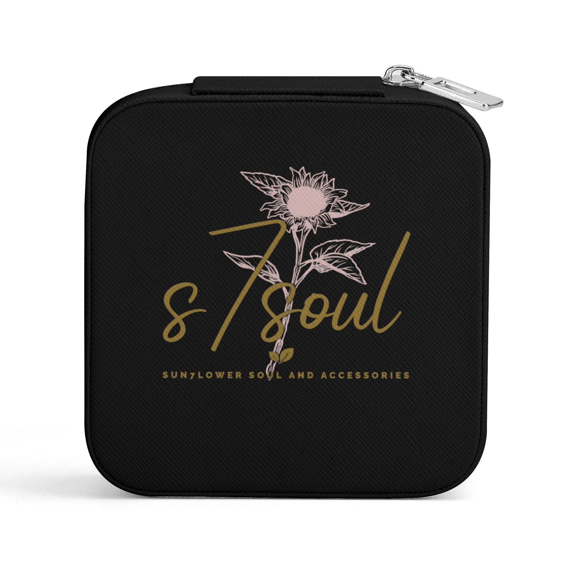 Personalized Square Jewelry Case Display Box with Zipper