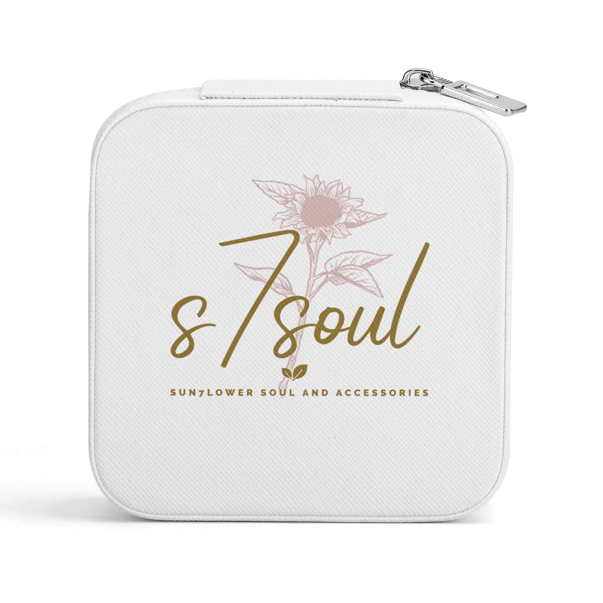 Personalized Square Jewelry Case Display Box with Zipper