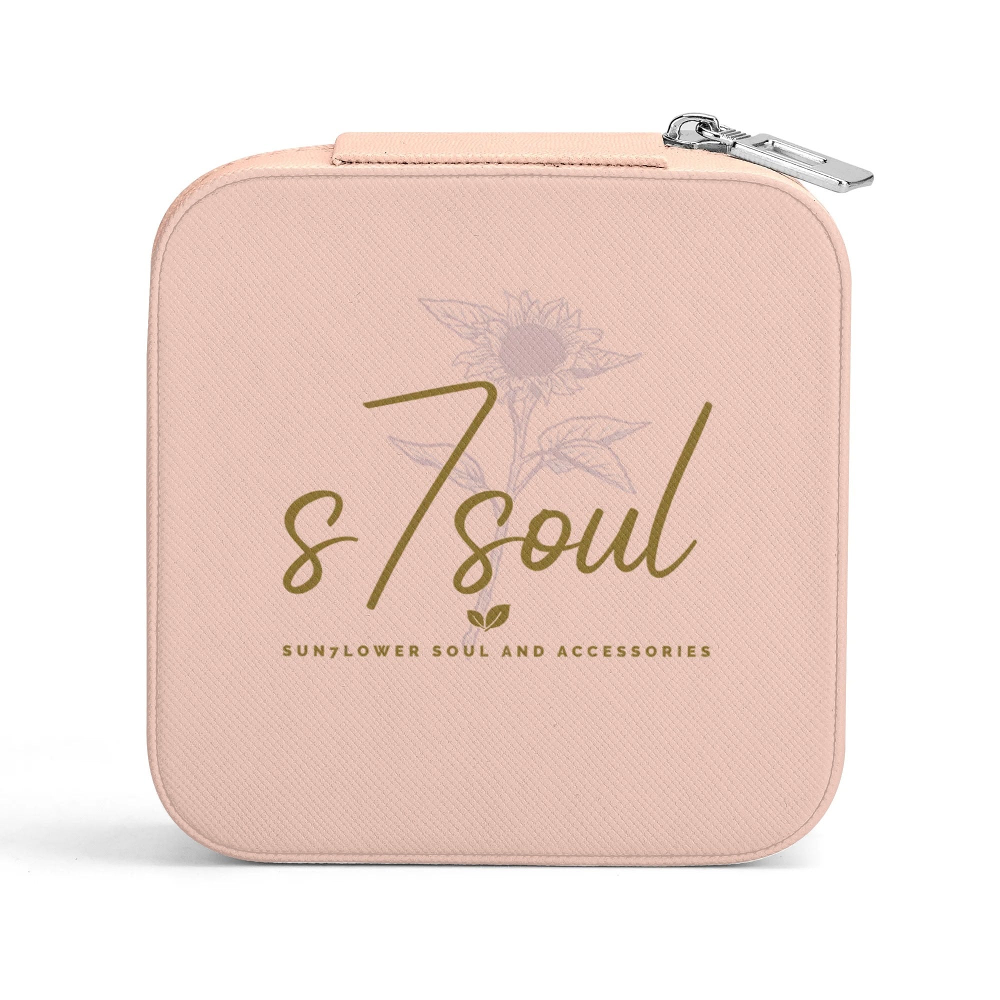 Personalized Square Jewelry Case Display Box with Zipper