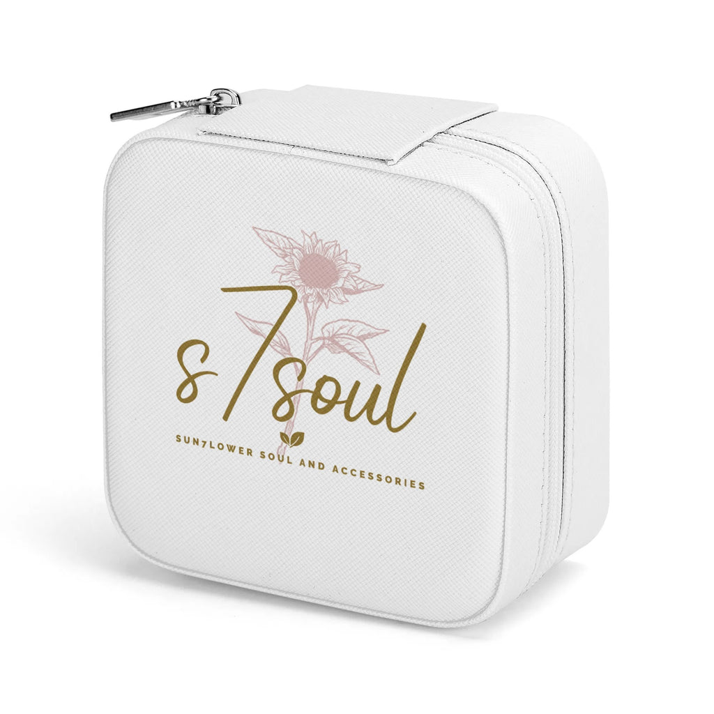 Personalized Square Jewelry Case Display Box with Zipper