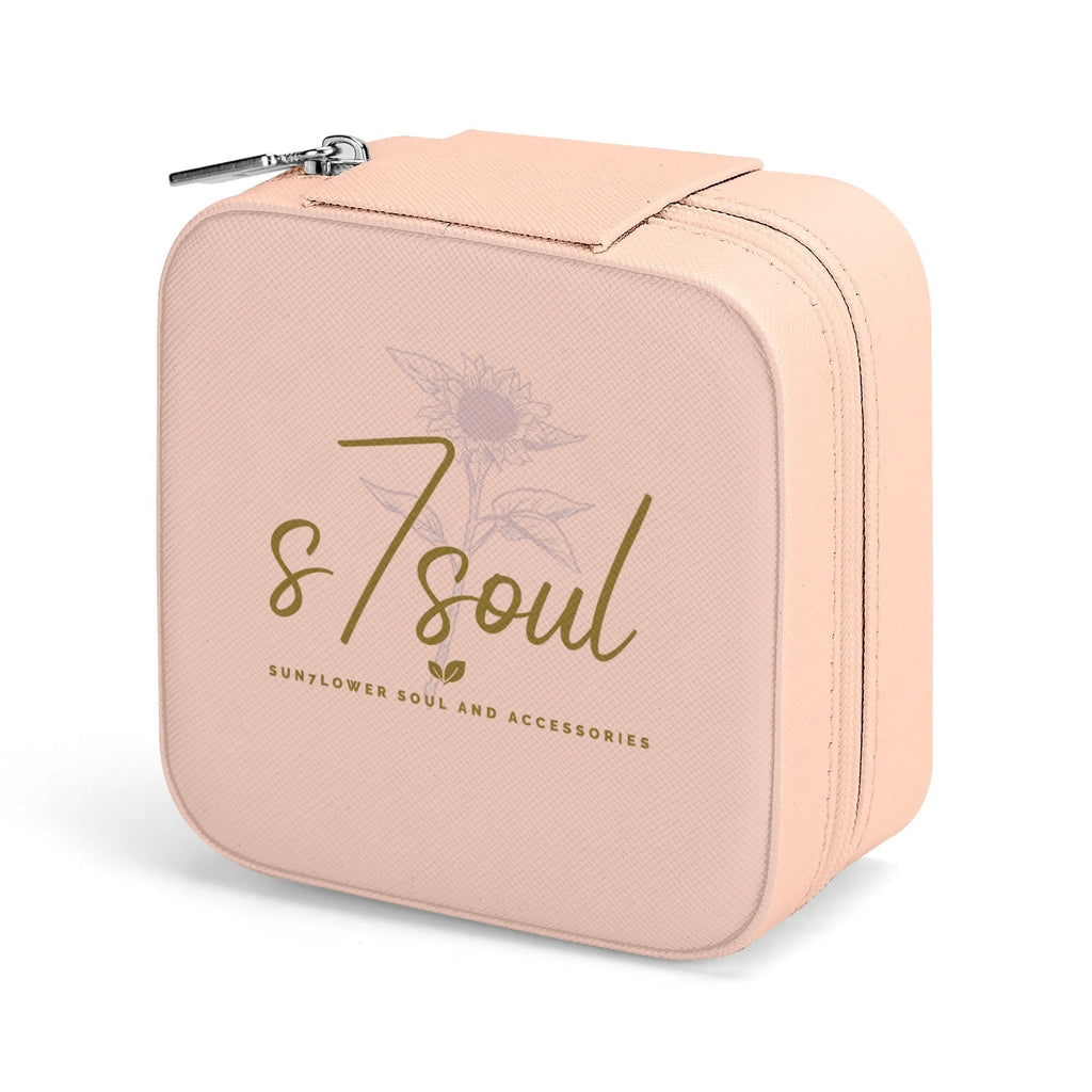 Personalized Square Jewelry Case Display Box with Zipper