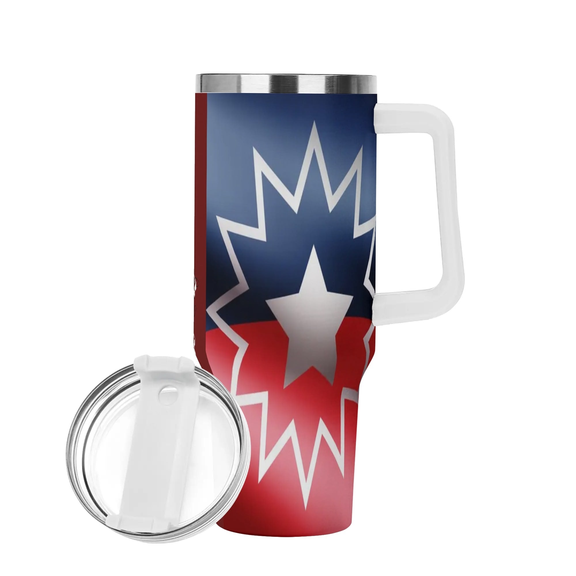 Freedom Day (Juneteenth) 40oz Stainless Steel Tumbler Gift With White Handle and Straw