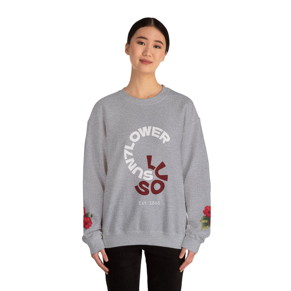 Minimalist 'Luso' Spiral Crewneck Sweatshirt – Modern Casual Pullover