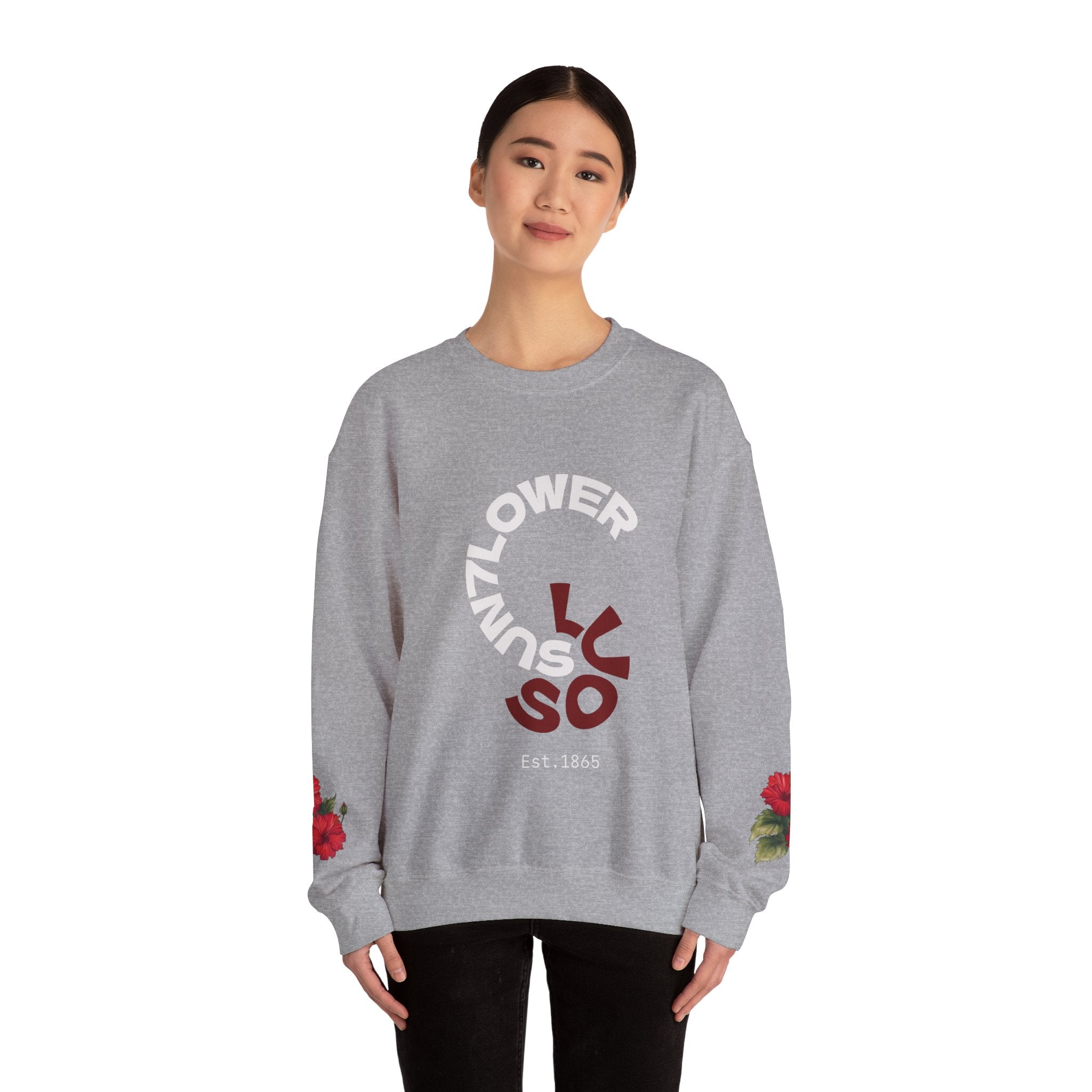 Minimalist 'Luso' Spiral Crewneck Sweatshirt – Modern Casual Pullover