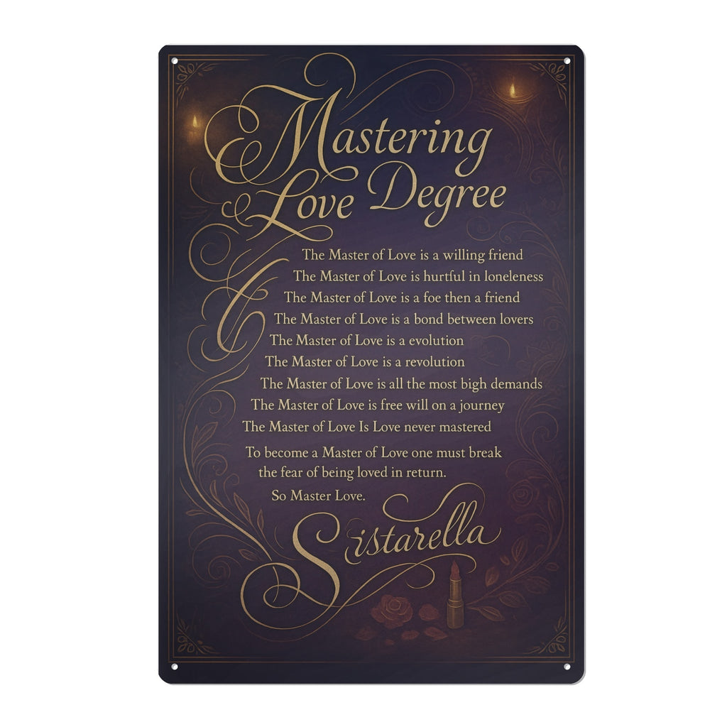 "Mastering Love Degree" Wall Modern Artwork for Home Decor'
