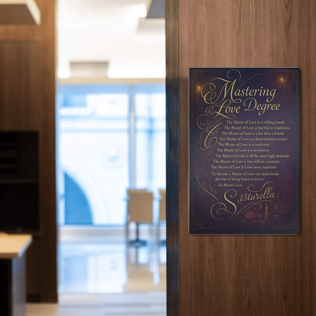 "Mastering Love Degree" Wall Modern Artwork for Home Decor'