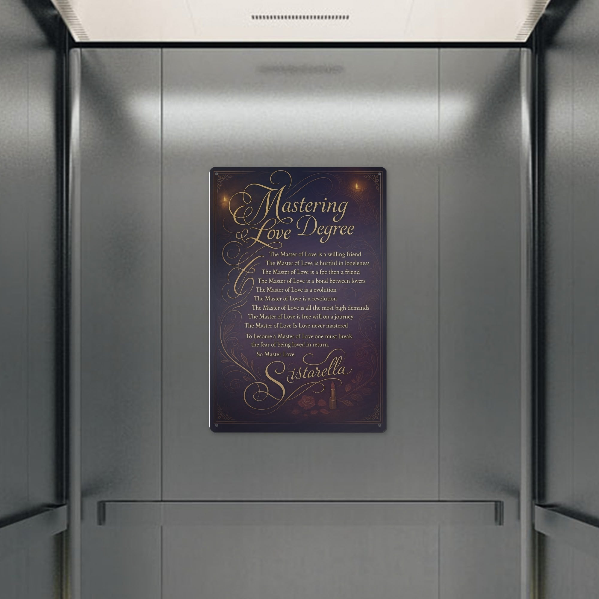 "Mastering Love Degree" Wall Modern Artwork for Home Decor'