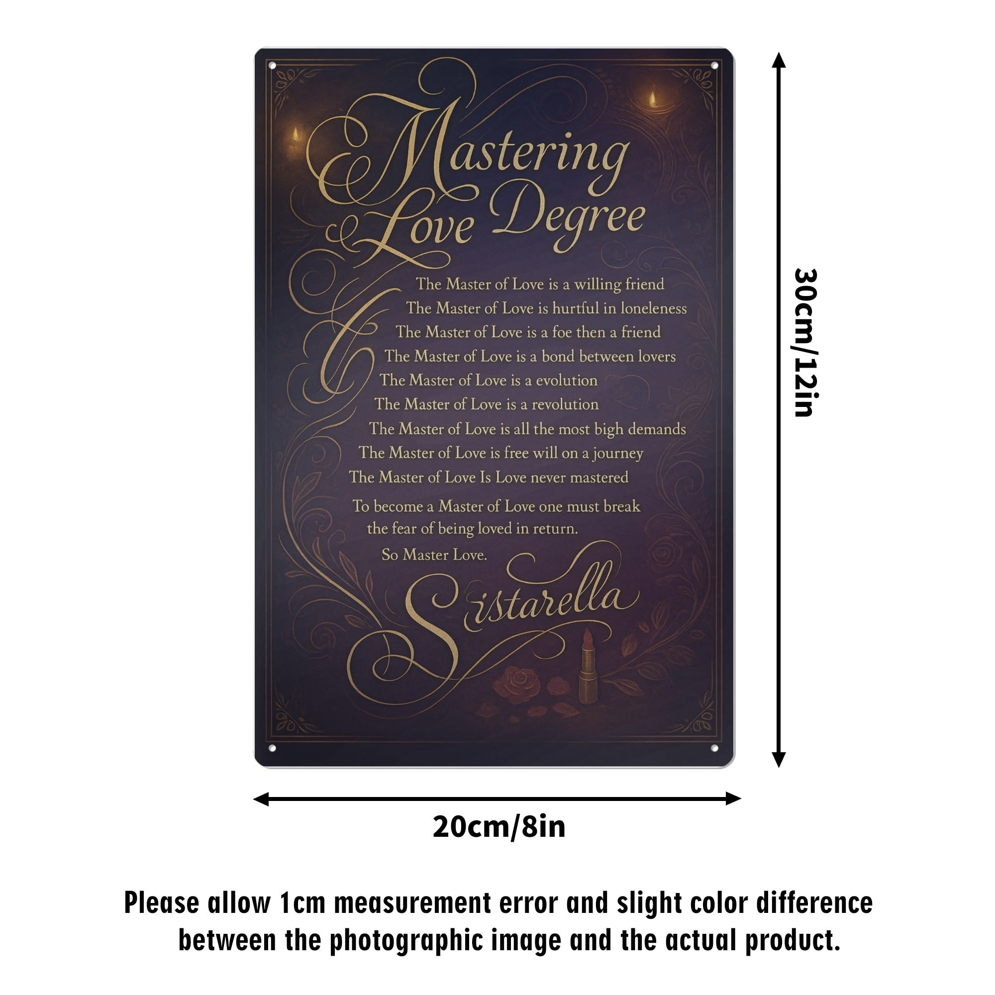 "Mastering Love Degree" Wall Modern Artwork for Home Decor'