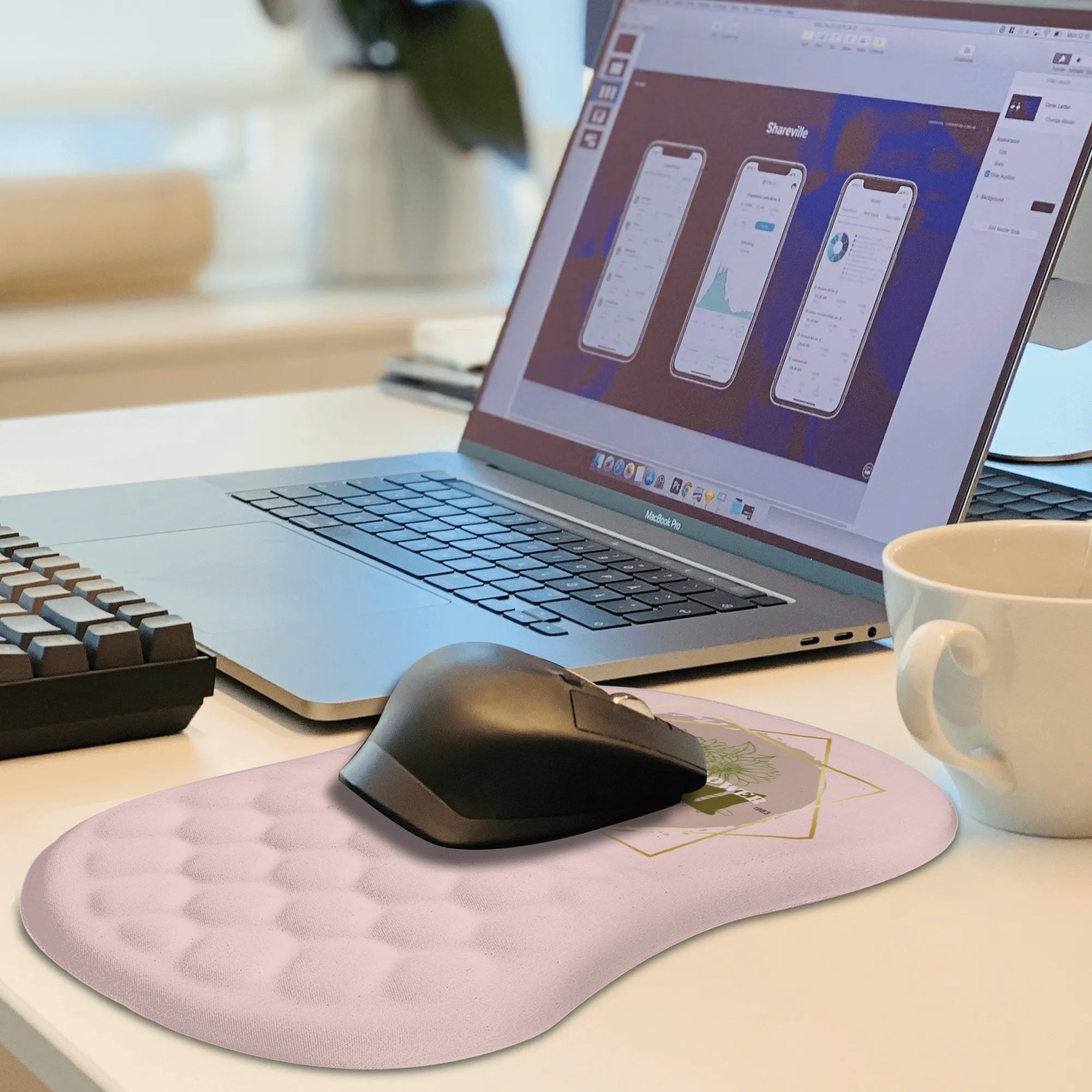 Comfortable Mouse Pad Wrist Support Wrist Rest for Office & Home