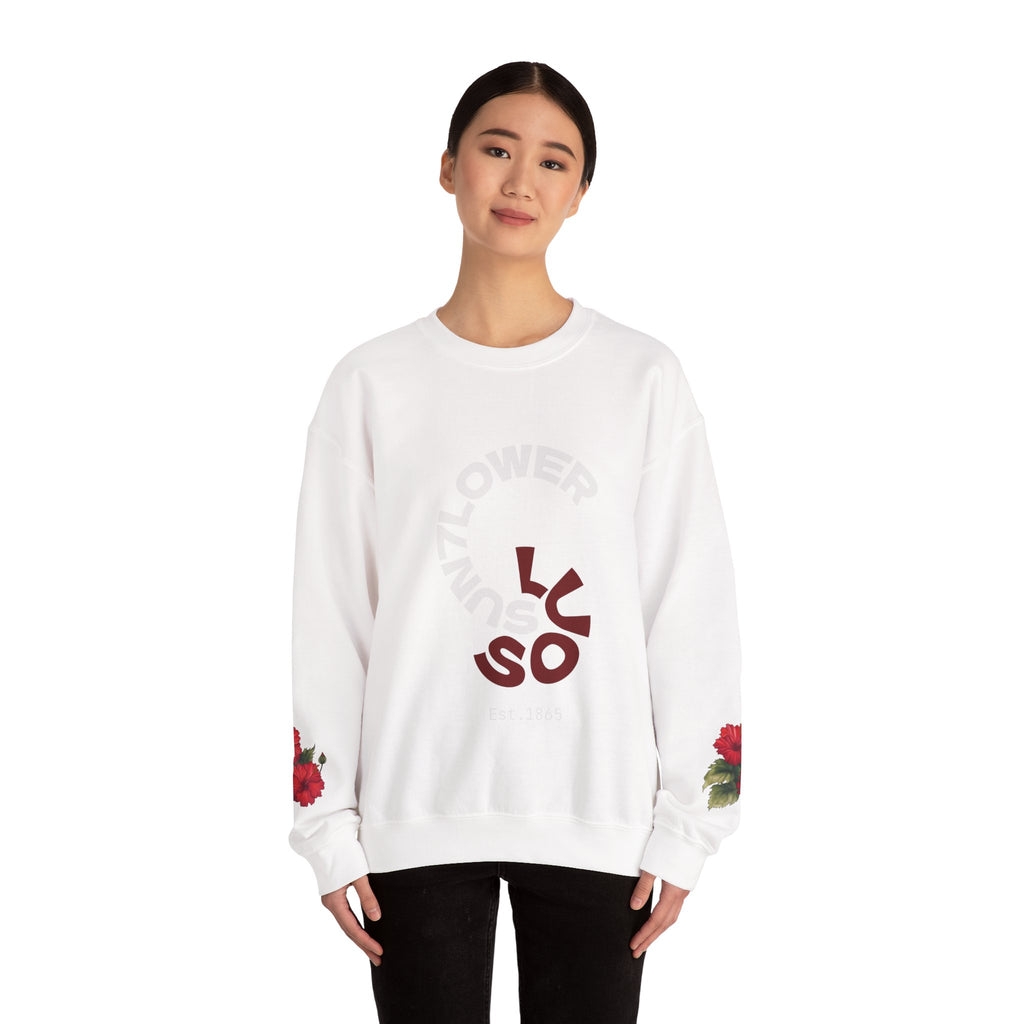 Minimalist 'Luso' Spiral Crewneck Sweatshirt – Modern Casual Pullover