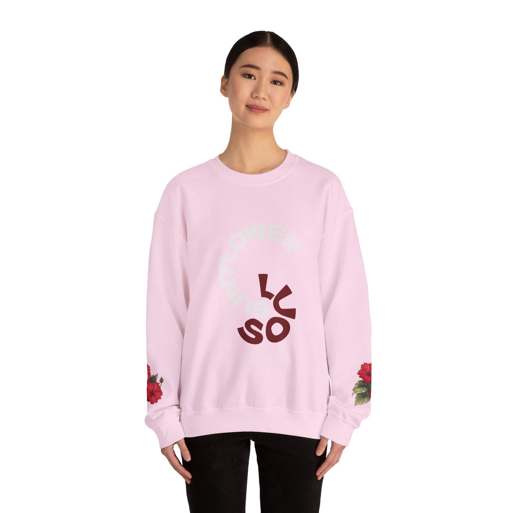 Minimalist 'Luso' Spiral Crewneck Sweatshirt – Modern Casual Pullover