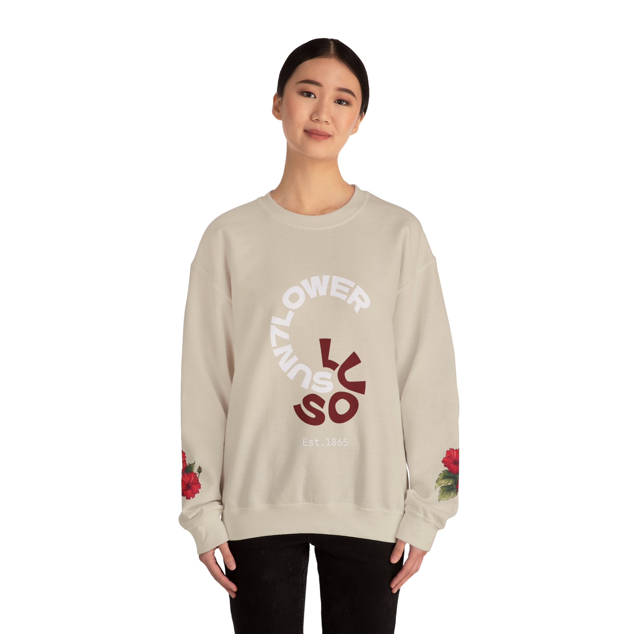 Minimalist 'Luso' Spiral Crewneck Sweatshirt – Modern Casual Pullover