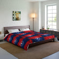 Red & Navy Geometric Juneteenth Comforter - Bold Patriotic Bedroom Duvet