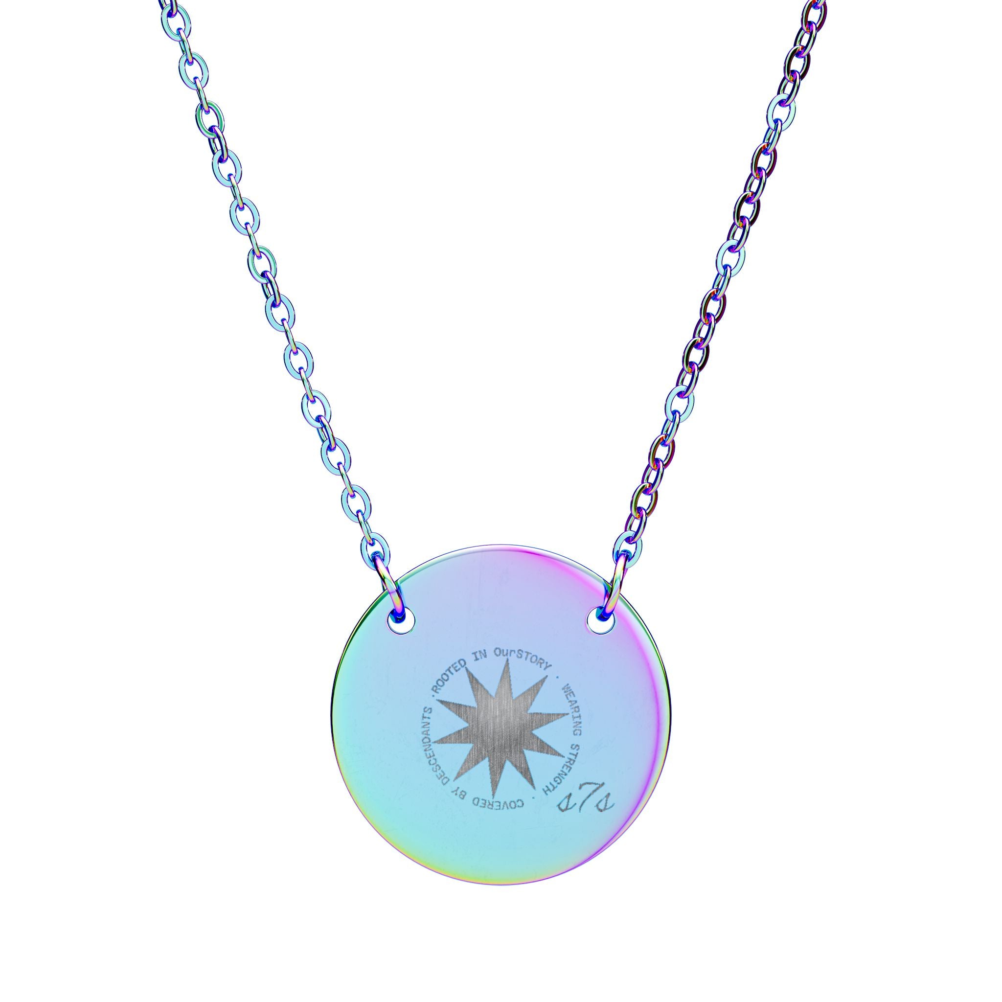 Engraved Circle Pendant Necklace — Personalized Minimalist Jewelry