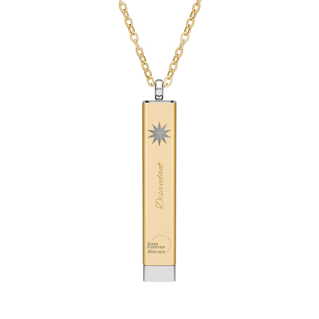 Hidden Message Sliding Bar Necklace — Engravable Secret Message Pendant