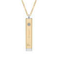 Hidden Message Sliding Bar Necklace — Engravable Secret Message Pendant