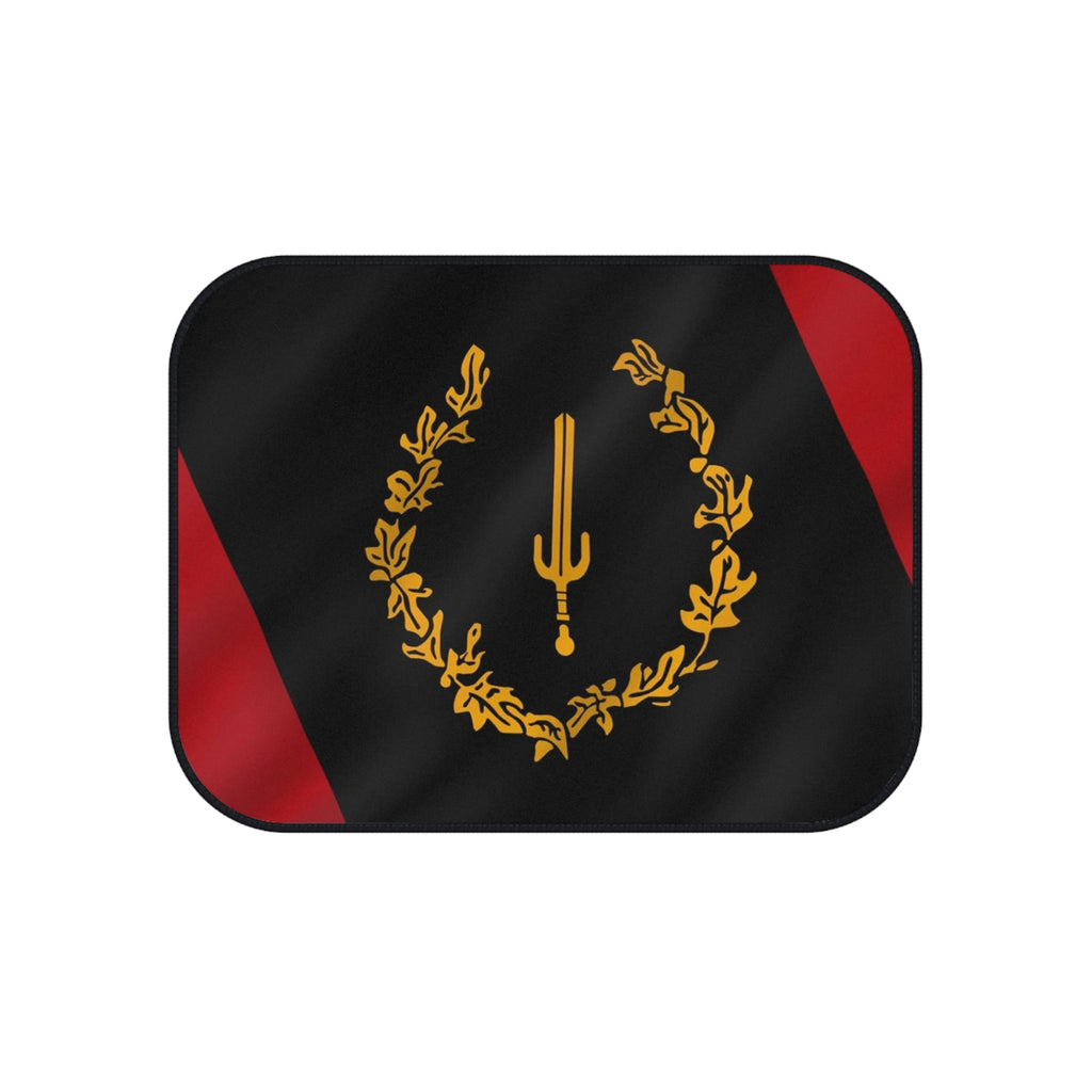 Car Mats — Black & Red Laurel Emblem Set (4-Pack)