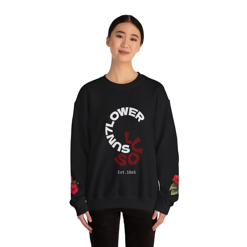 Minimalist 'Luso' Spiral Crewneck Sweatshirt – Modern Casual Pullover