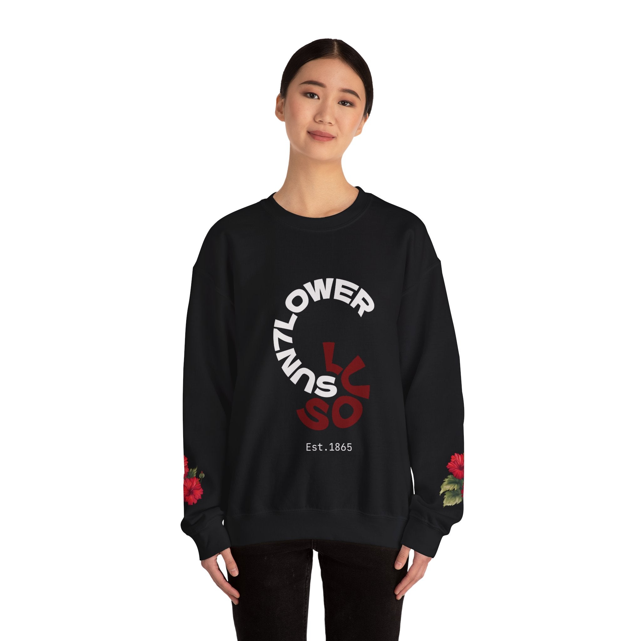 Minimalist 'Luso' Spiral Crewneck Sweatshirt – Modern Casual Pullover