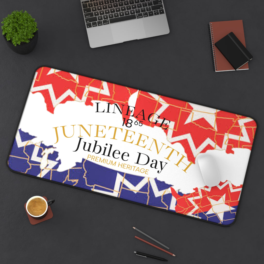 Juneteenth Jubilee Day Desk Mat — Patriotic Heritage Mouse Pad